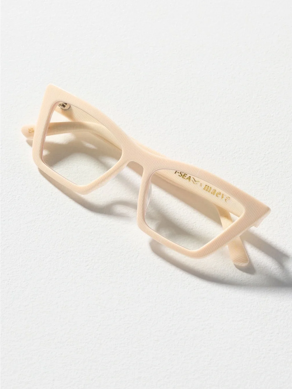 I-Sea+Maeve Cream Rectangle Blue Light Glasses
